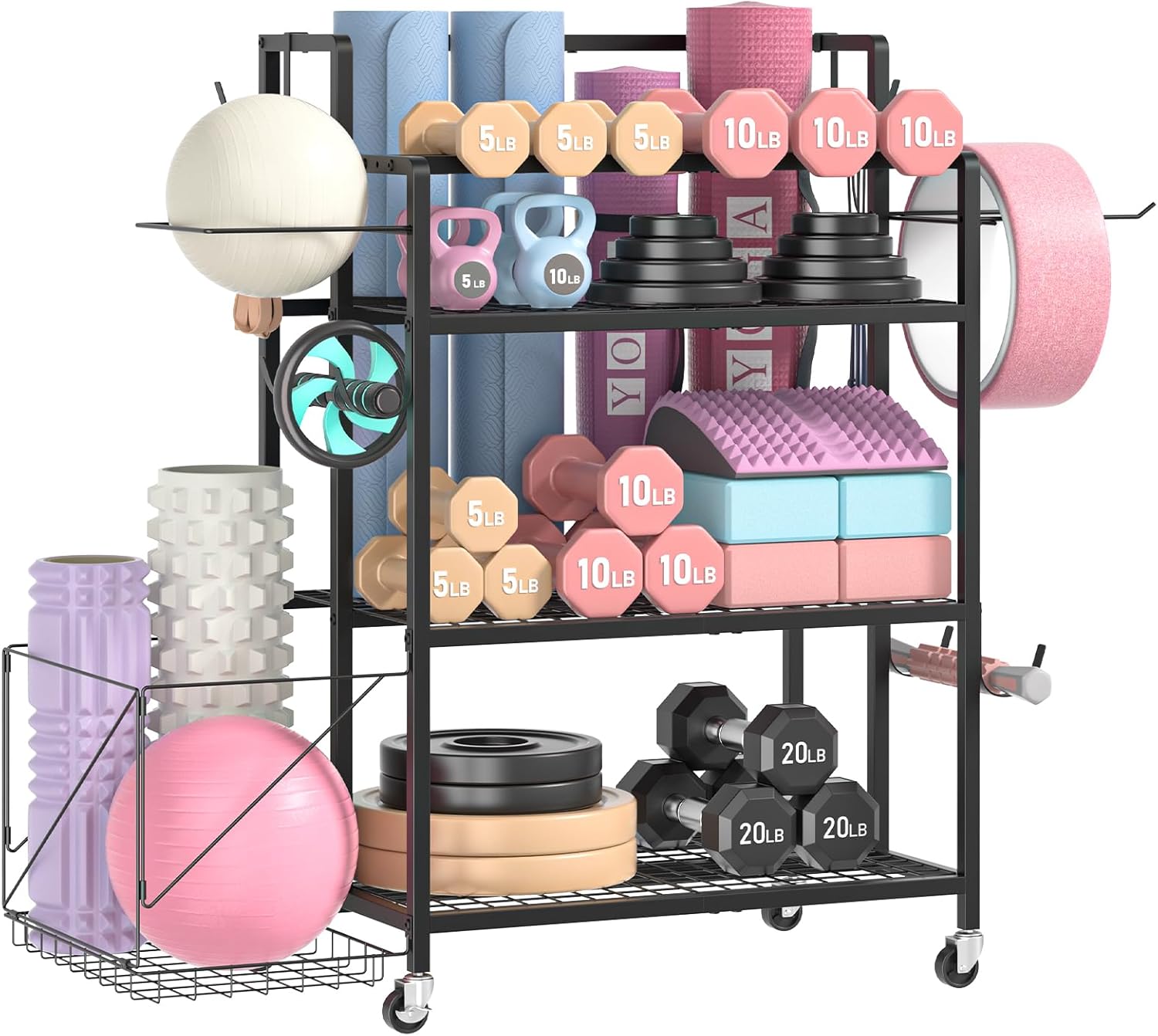Home Gym Dumbbells - Home Gym Storage, No Material Specified,