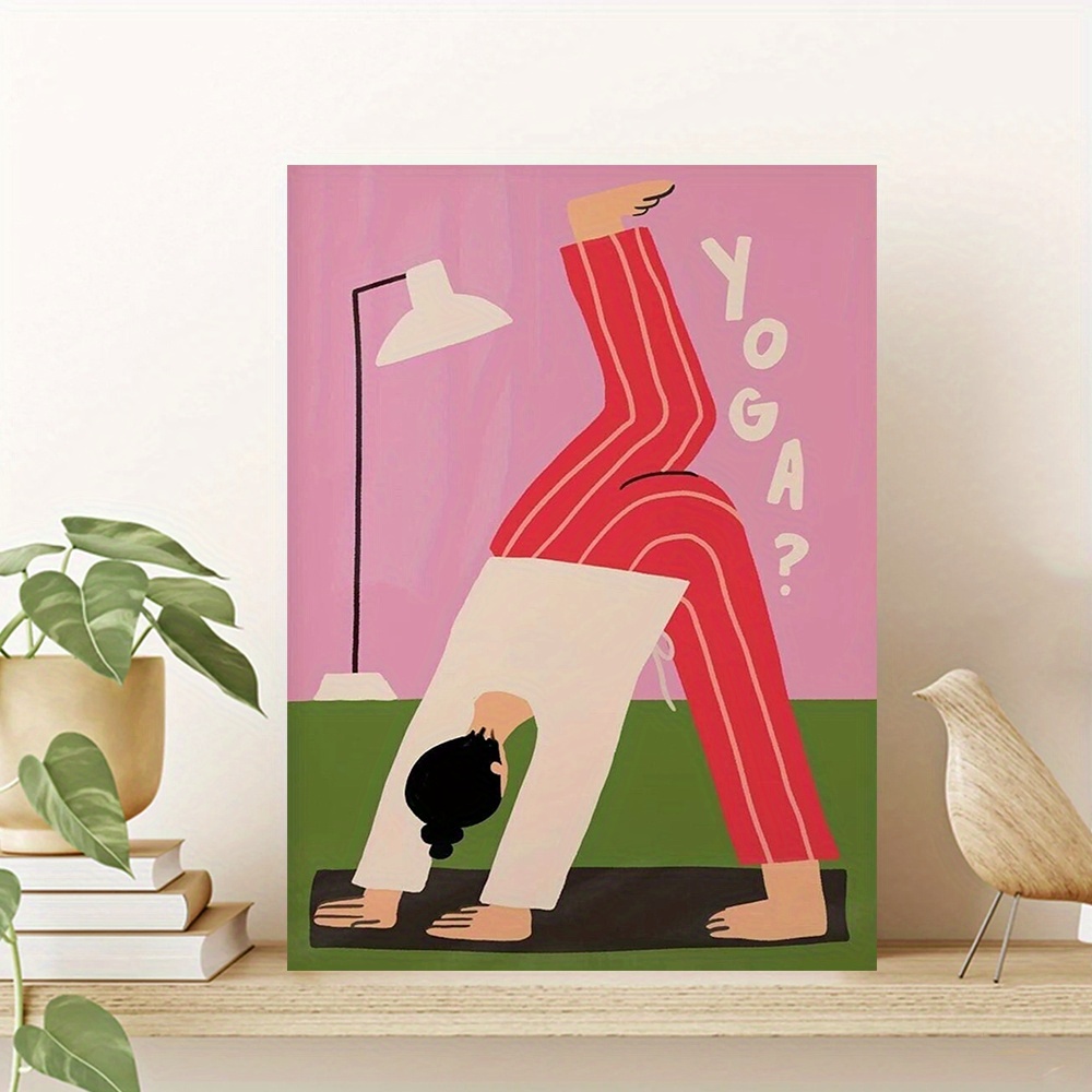 Home Gym Minimalist - Yoga Downward Dog Canvas Print –