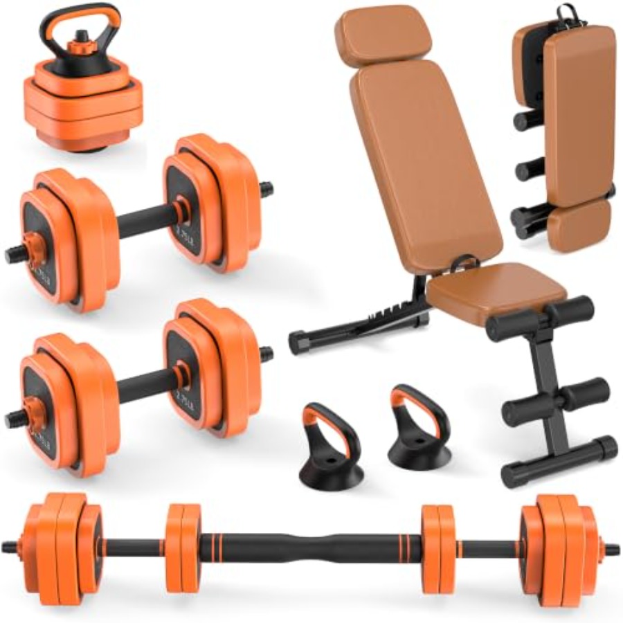 Home Gym Design - Home gym use: steel dumbbells in