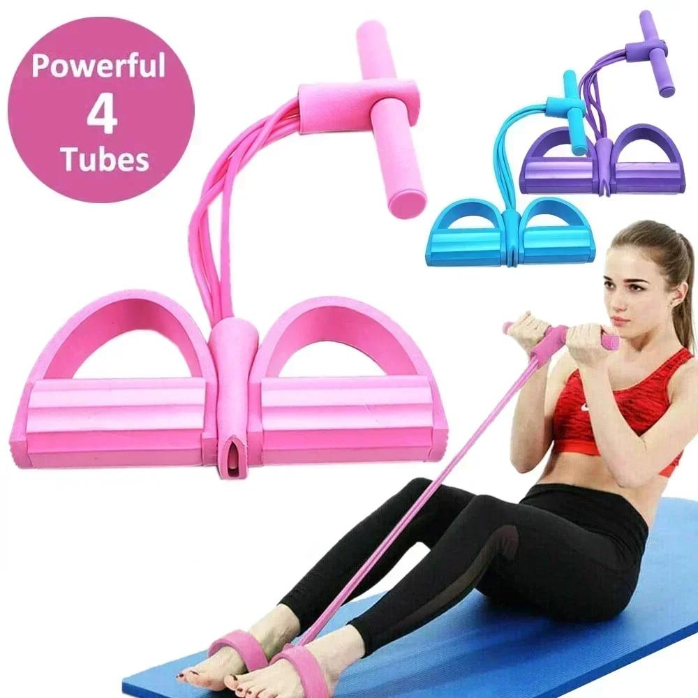 Home Gym Resistance Machine - 4/6 Level Resistance Band Elastic Bands