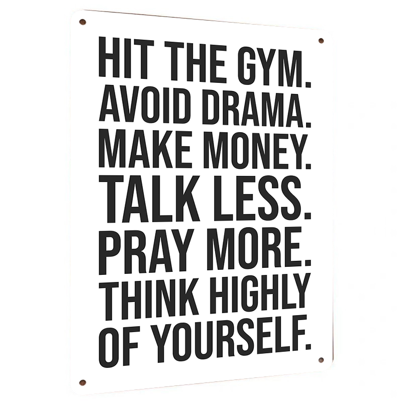 Inspirational Quote Metal Tin  - Home Gym Minimalist 评论和价格