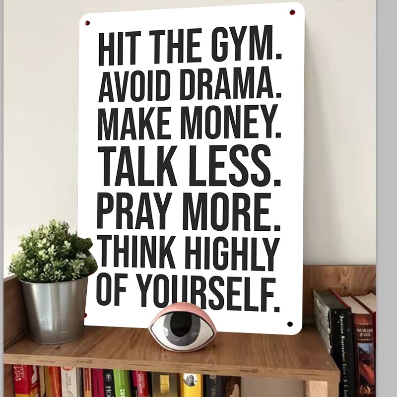 Inspirational Quote Metal Tin  - Home Gym Minimalist 评论和价格