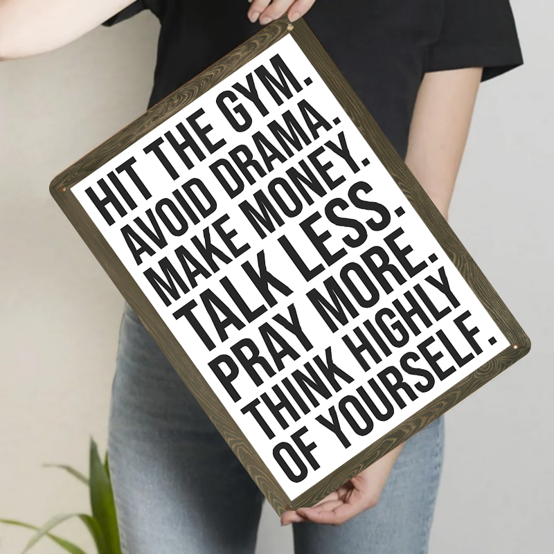 Inspirational Quote Metal Tin  - Home Gym Minimalist 评论和价格