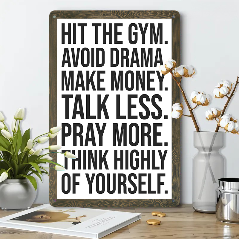 Inspirational Quote Metal Tin  - Home Gym Minimalist 评论和价格