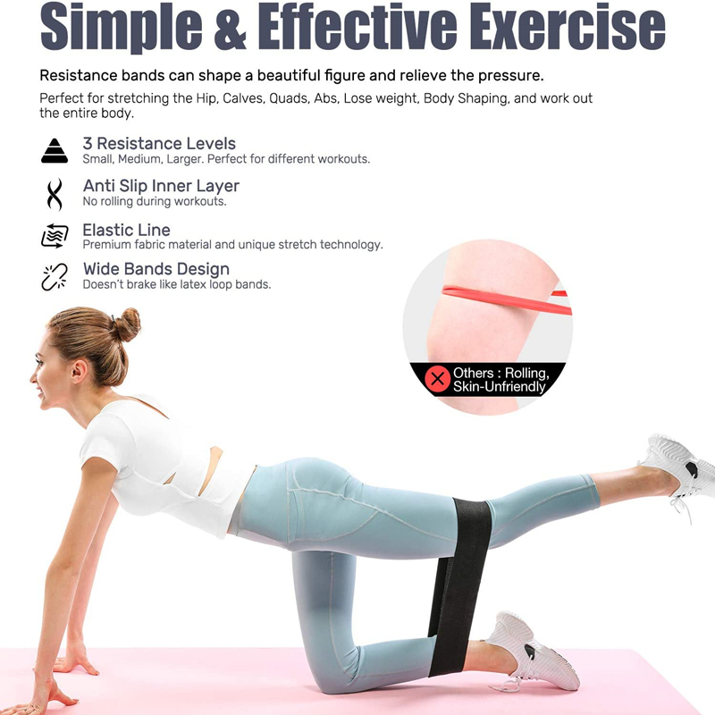 3PCS Women Men Fabric Resistan - Home Gym Ideas 评论和价格