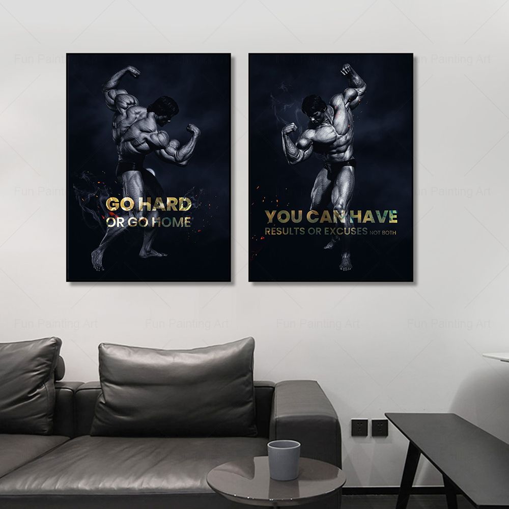 Go Hard Or Go Home Quote Motiv - Home Gym Yes Or No 评论和价格