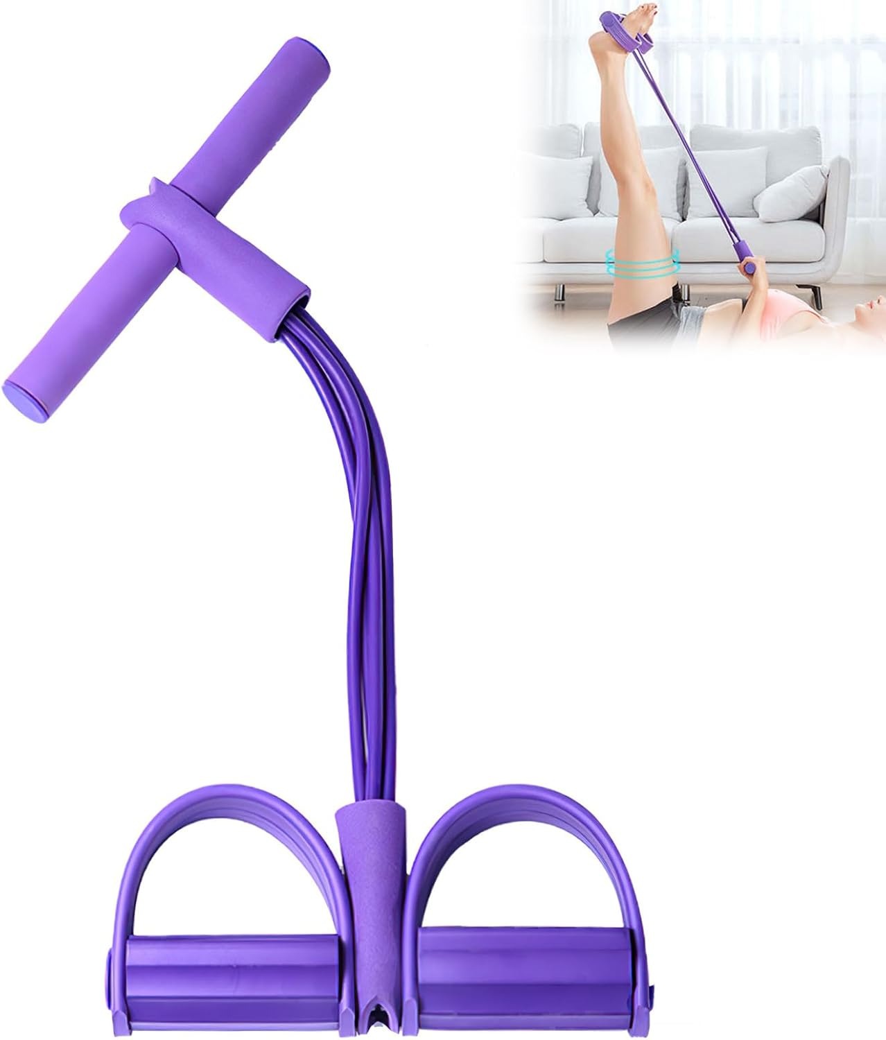 4-Tube Pedal Resistance Band M - Home Gym Youtube 评论和价格