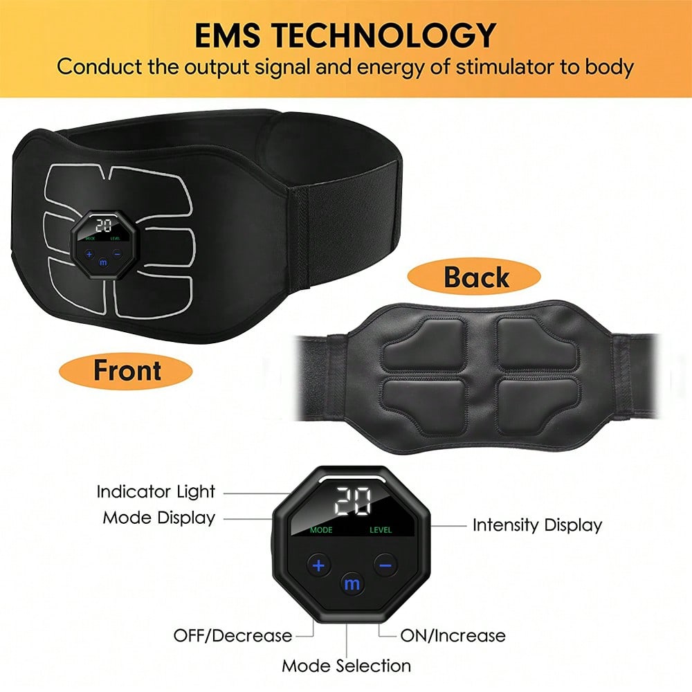1Pc Abdominal Trainer Belt USB - Home Gym Hack 评论和价格