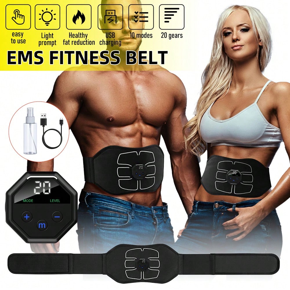 1Pc Abdominal Trainer Belt USB - Home Gym Hack 评论和价格