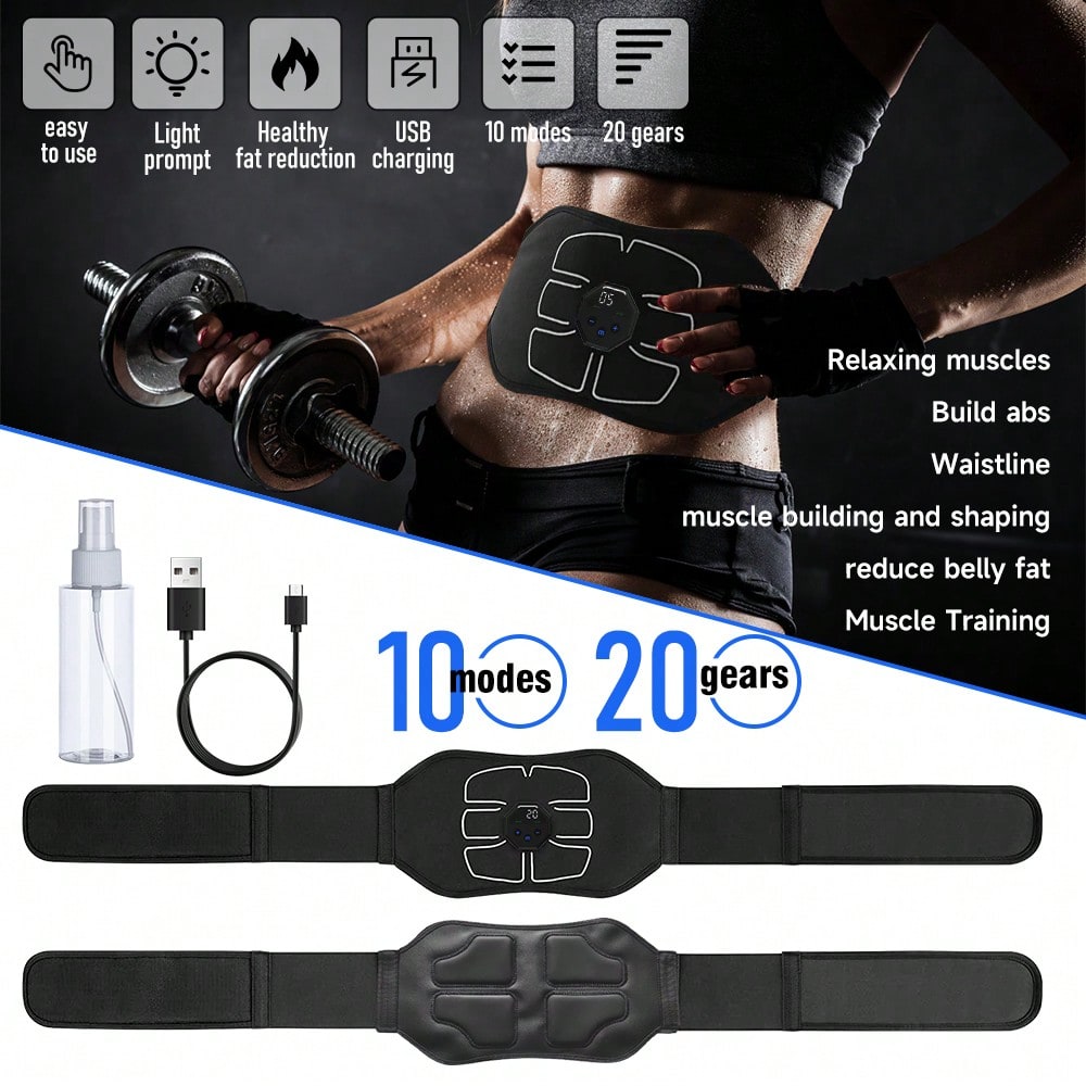 1Pc Abdominal Trainer Belt USB - Home Gym Hack 评论和价格
