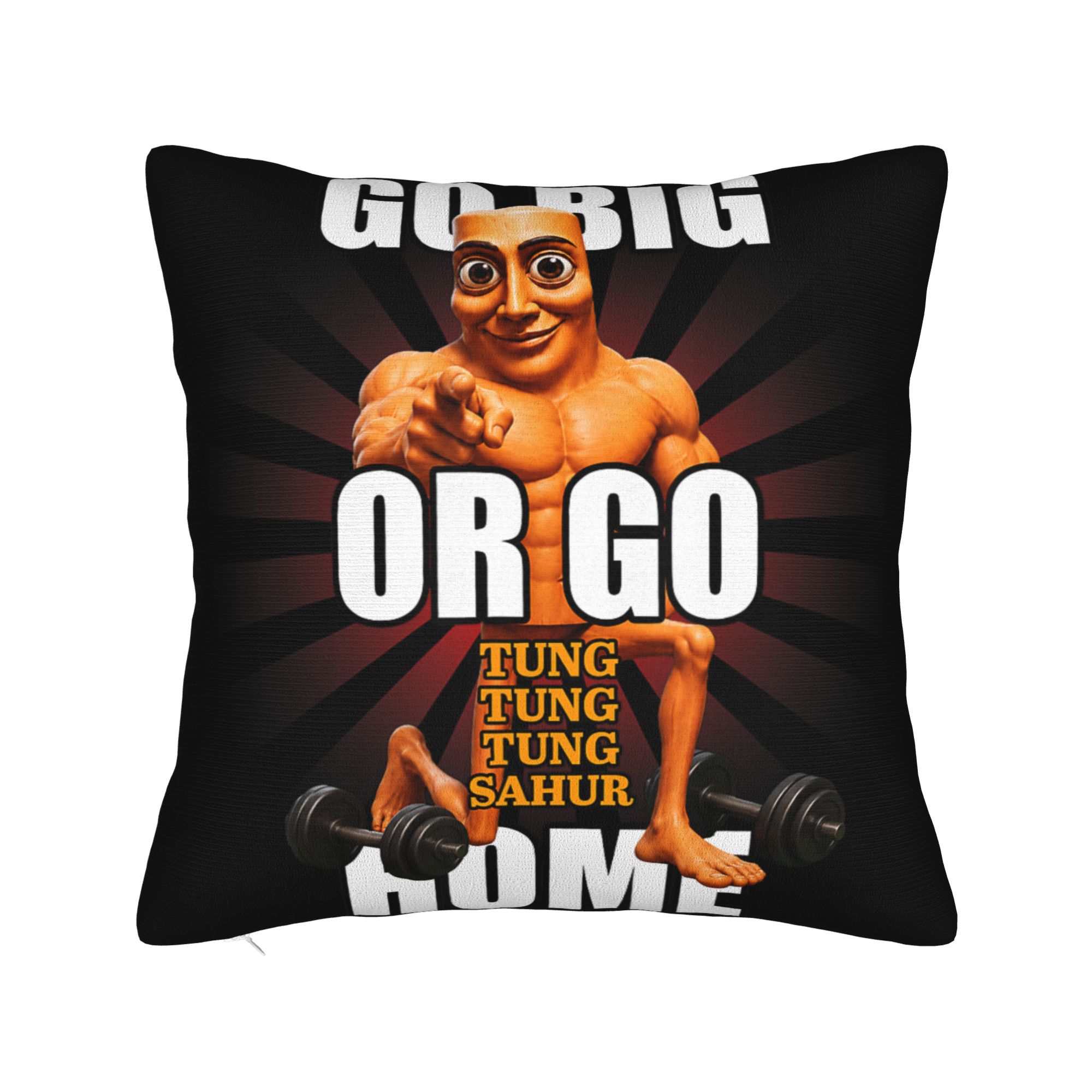 Pillow Case Go Big or Go Tung  - Home Gym Yes Or No 评论和价格