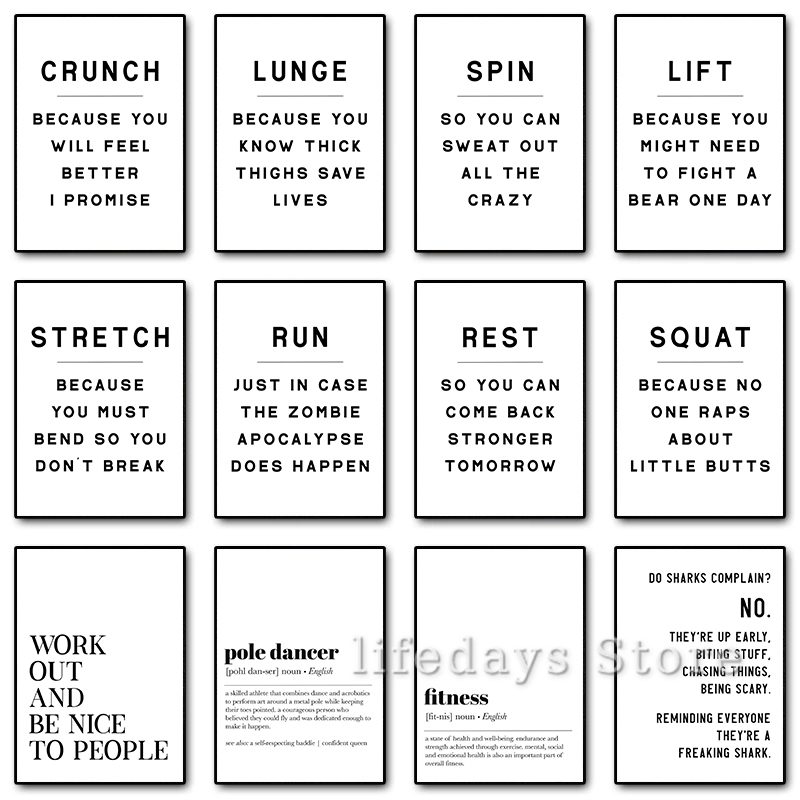 Fitness Work Out Funny Quotes  - Home Gym Minimalist 评论和价格