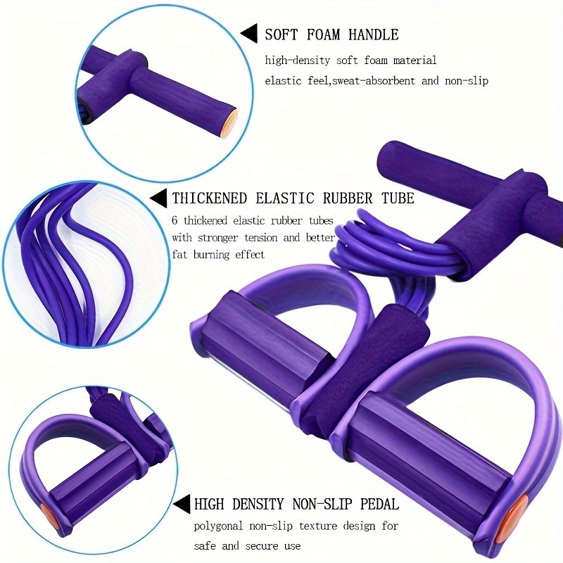 1 Pc 6-Tube Purple Yoga Resist - Home Gym Youtube 评论和价格