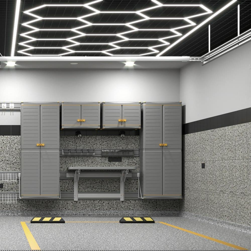 Hexagonal Garage Light 110-240 - Home Gym Youtube 评论和价格