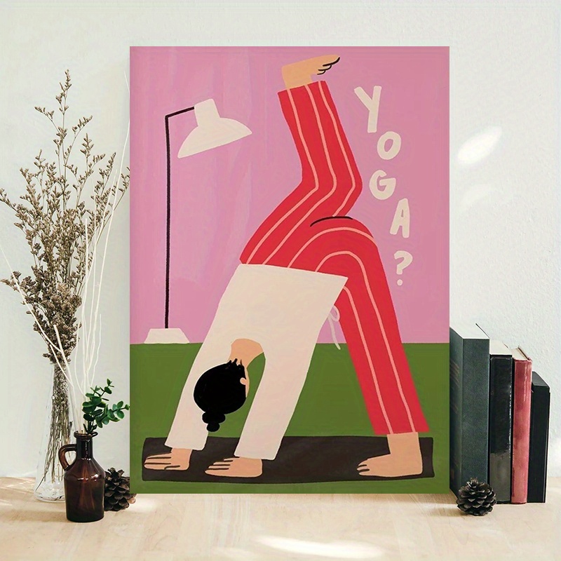 Yoga Downward Dog Canvas Print - Home Gym Minimalist 评论和价格