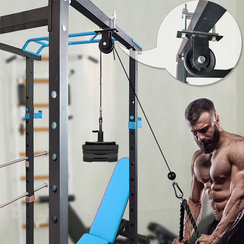 Heavy Duty Pulley System - Adj - Home Gym Lat Pulldown Machine 评论和价格