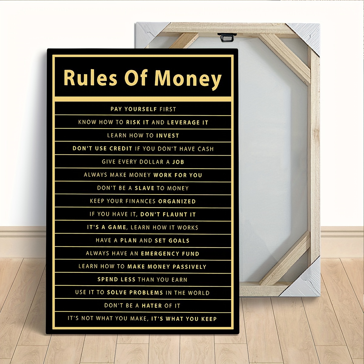 Wood Framed Motivational Canva - Home Gym Yes Or No 评论和价格
